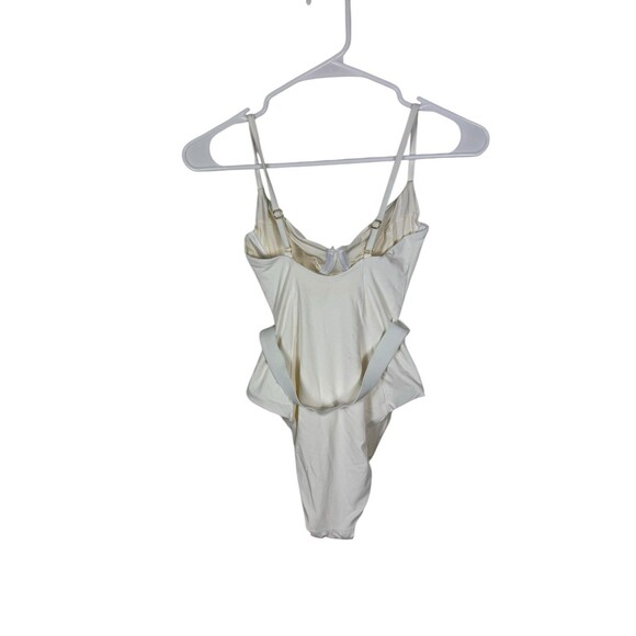 ONIA x WEWOREWHAT WHITE DANIELLE BELTED ONE PIECE SWIMSUIT SZ XS NWT - Picture 4 of 15